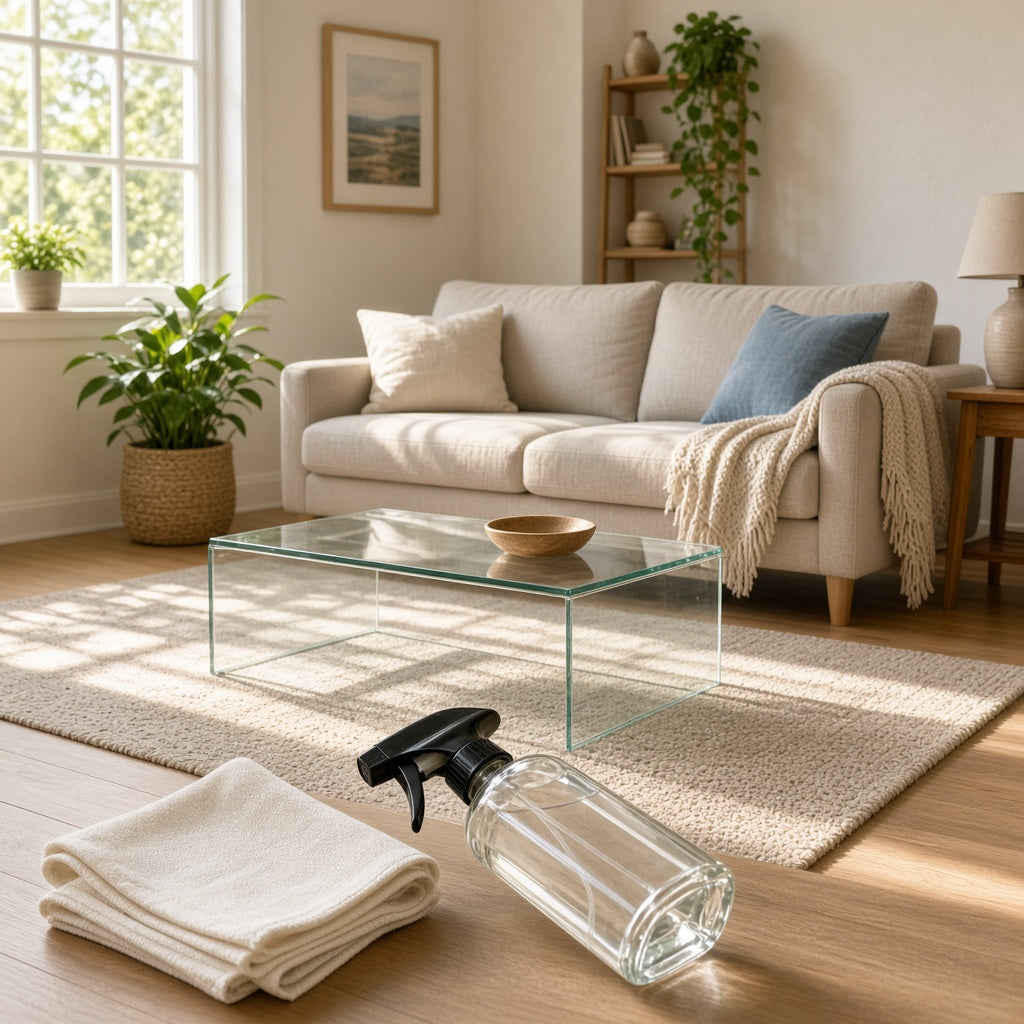 Sunlit living room after a first visit clean